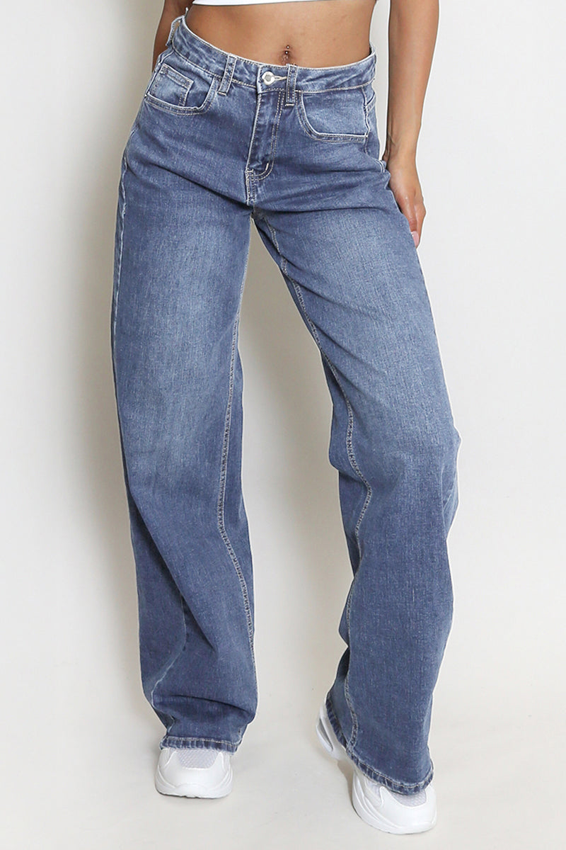 Petite Mid Rise Stretch Denim Jeans