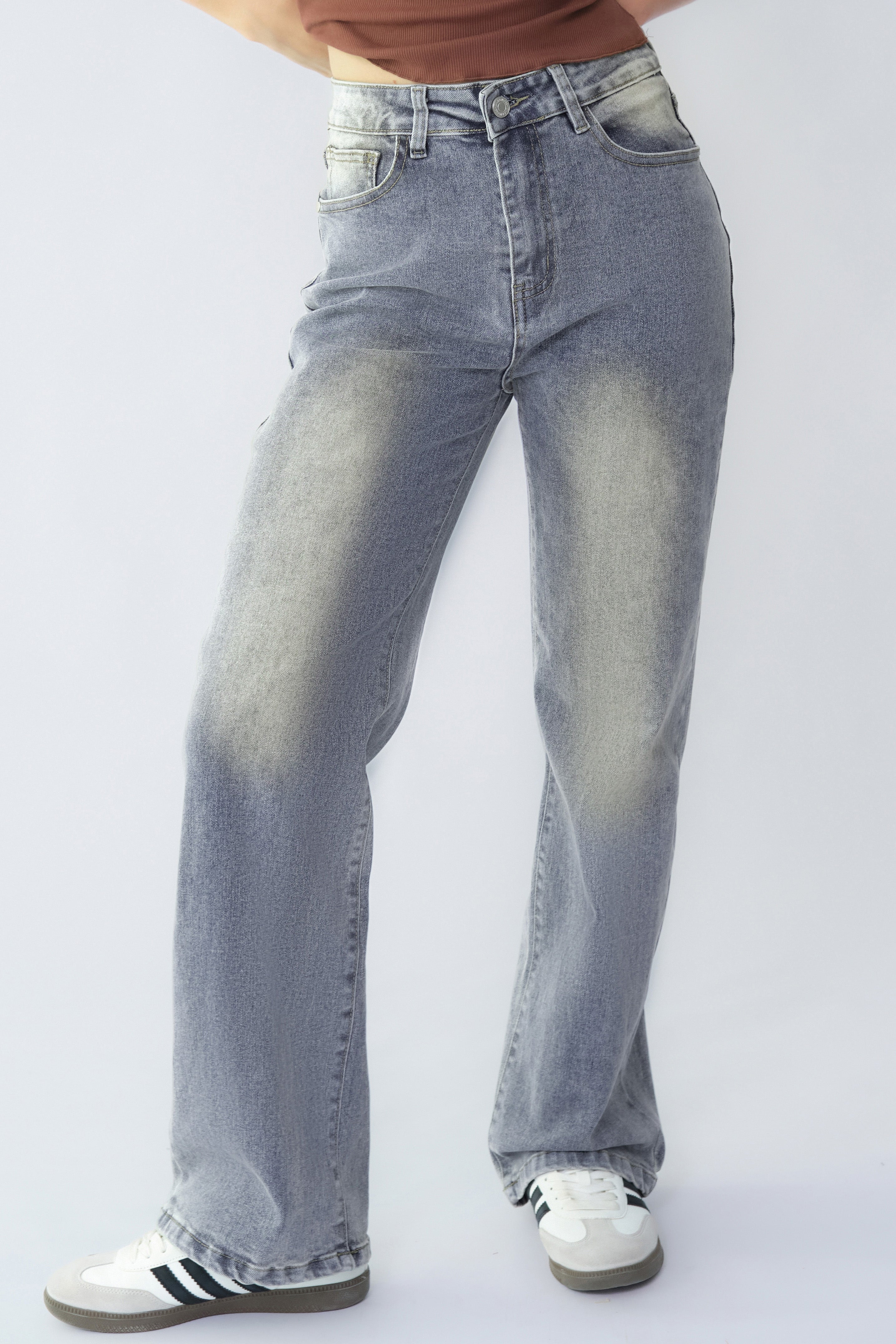 Petite Mid Rise Stretch Denim Jeans