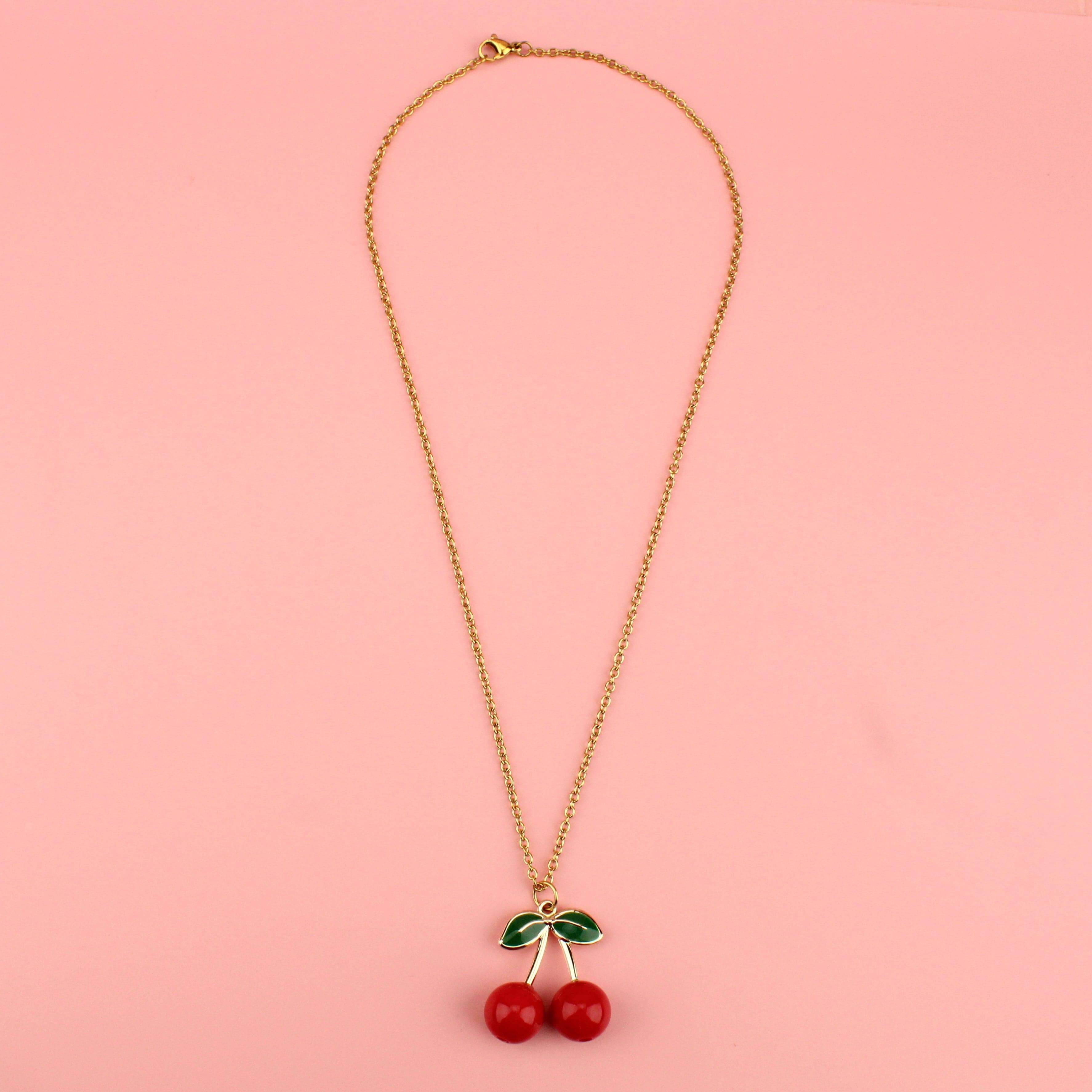 Cherry Bomb Necklace - 24K Gold