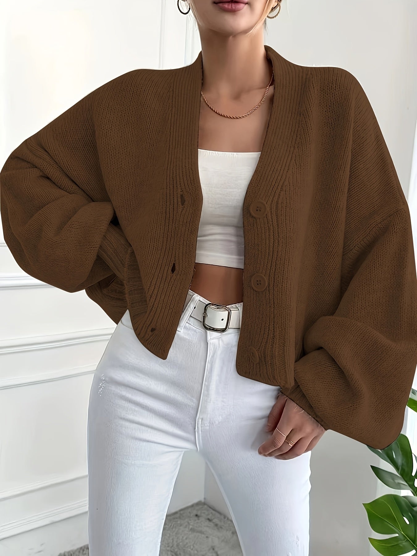 Cozy Knit Button Cardigan | Oversized Fit