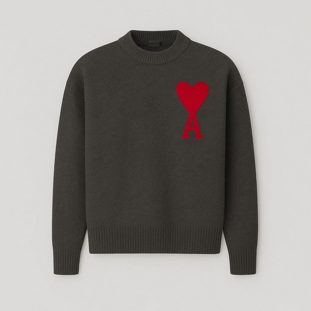 Amaria Sweater | Heart & Letter Detail