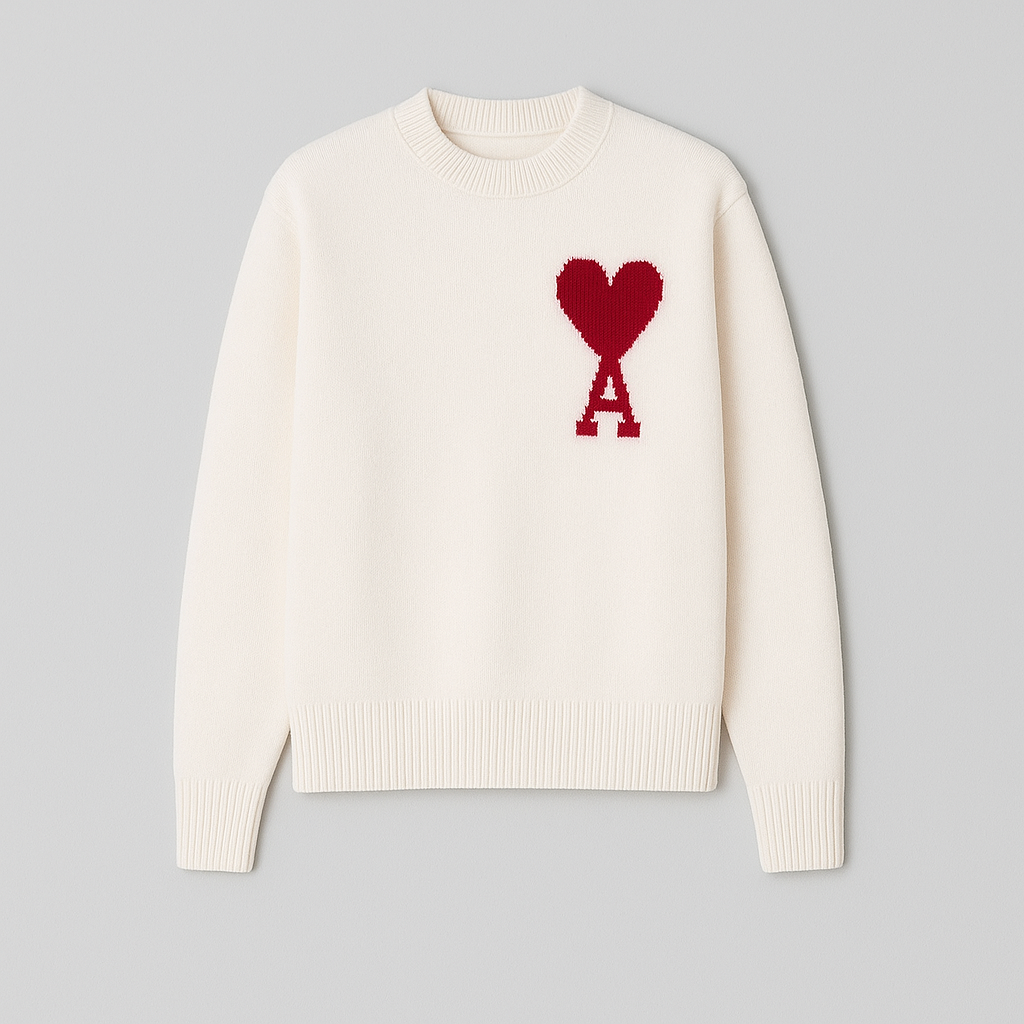 Amaria Sweater | Heart & Letter Detail