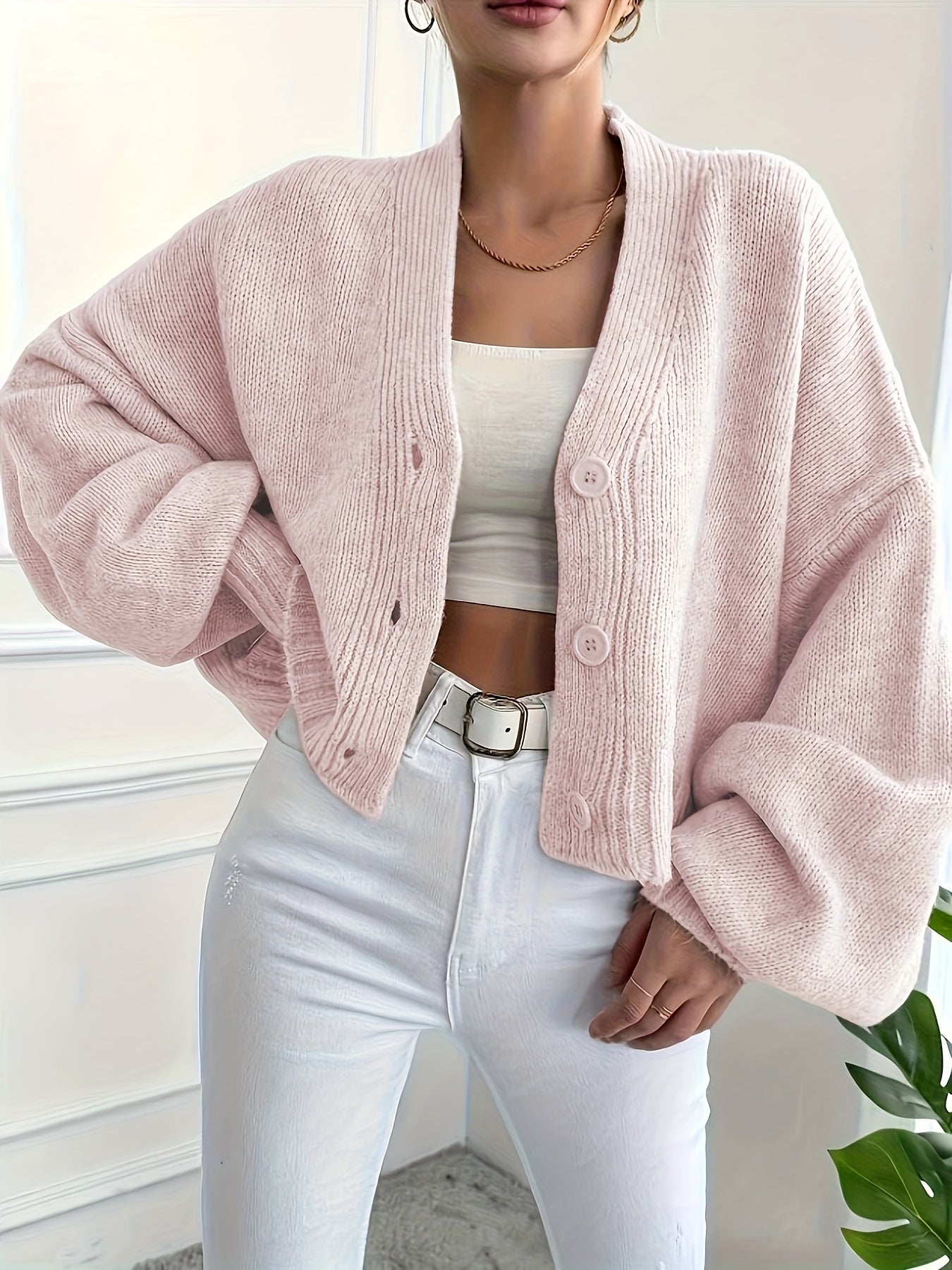 Cozy Knit Button Cardigan | Oversized Fit
