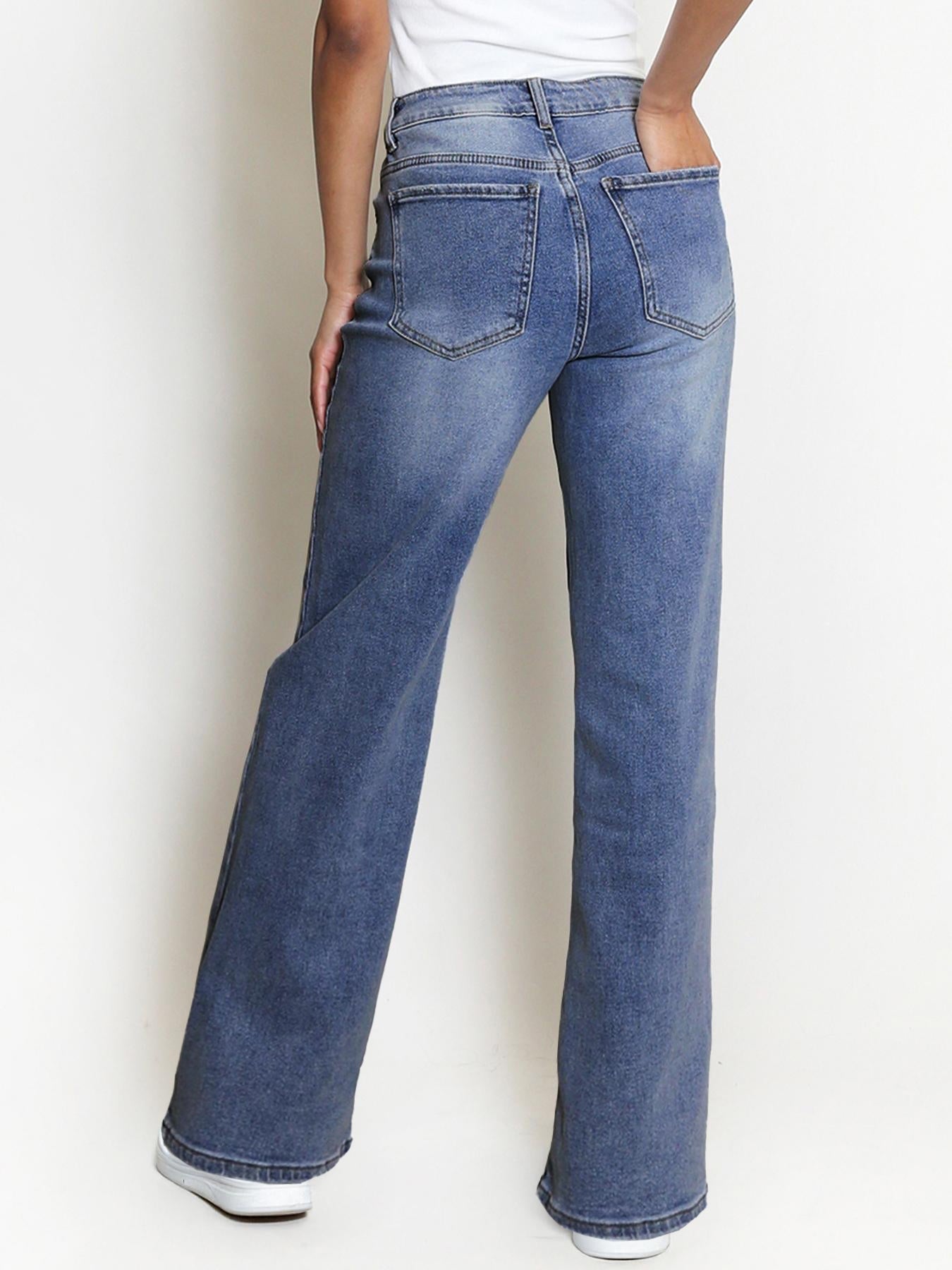 Petite Mid Rise Stretch Denim Jeans