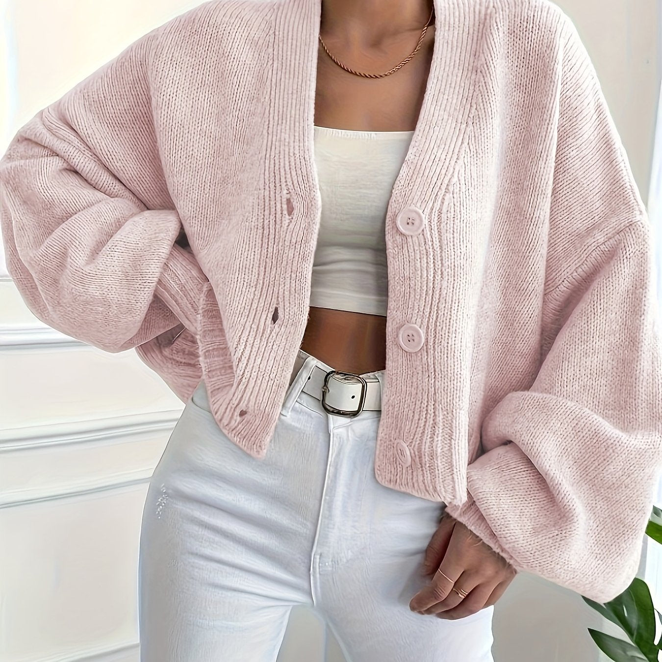 Cozy Knit Button Cardigan | Oversized Fit