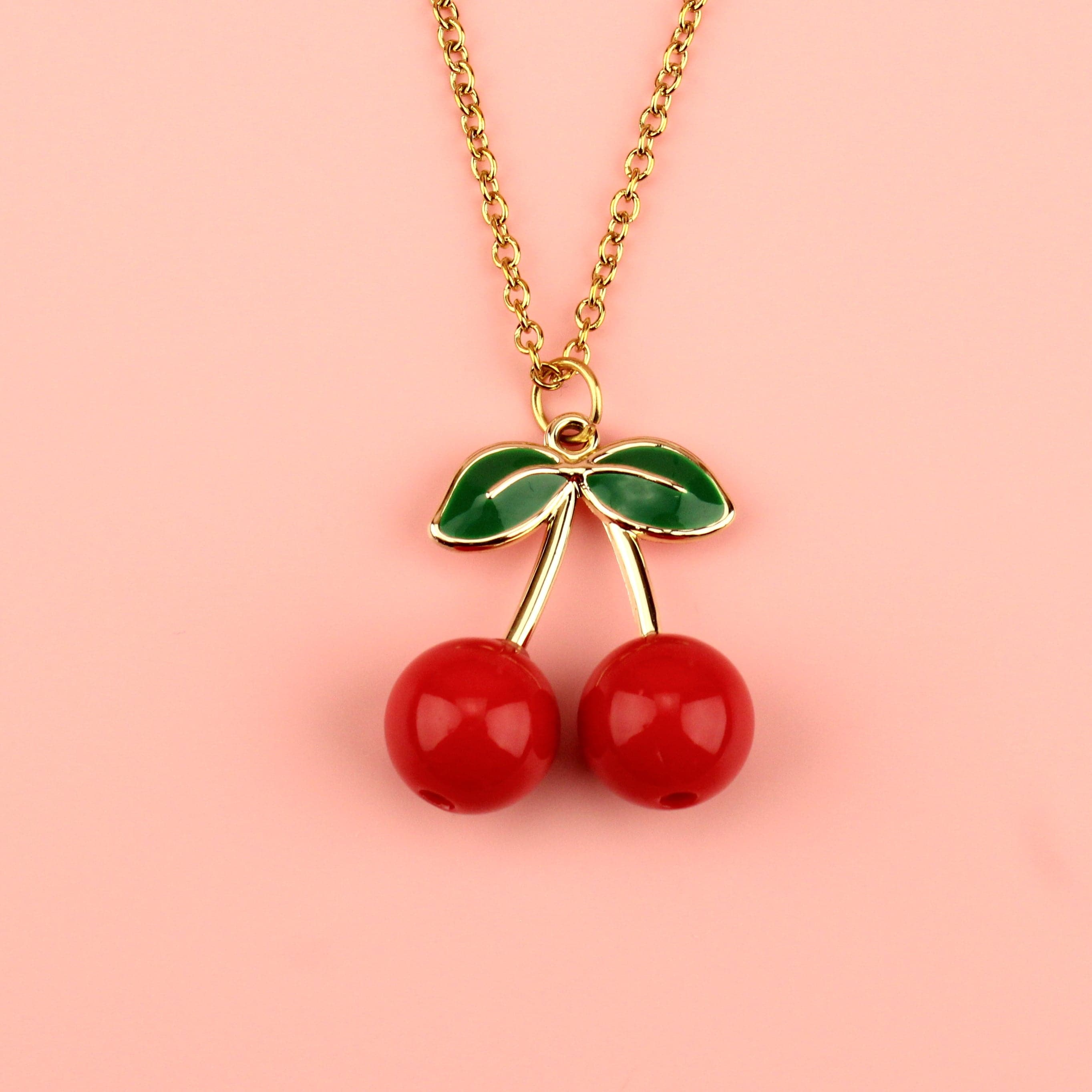 Cherry Bomb Necklace - 24K Gold