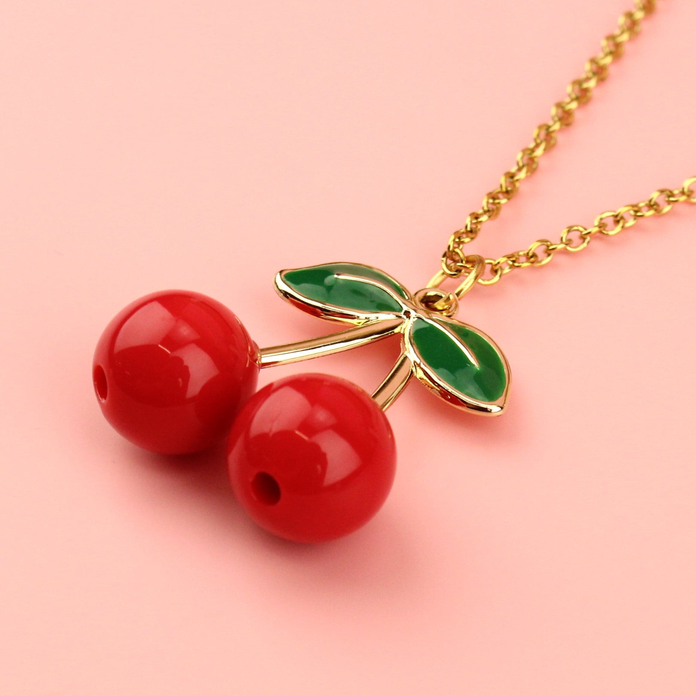 Cherry Bomb Necklace - 24K Gold