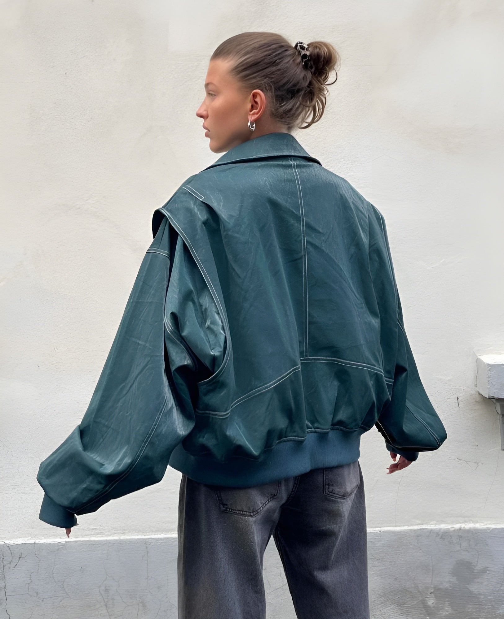 Lexi | Leather Bomber Jacket
