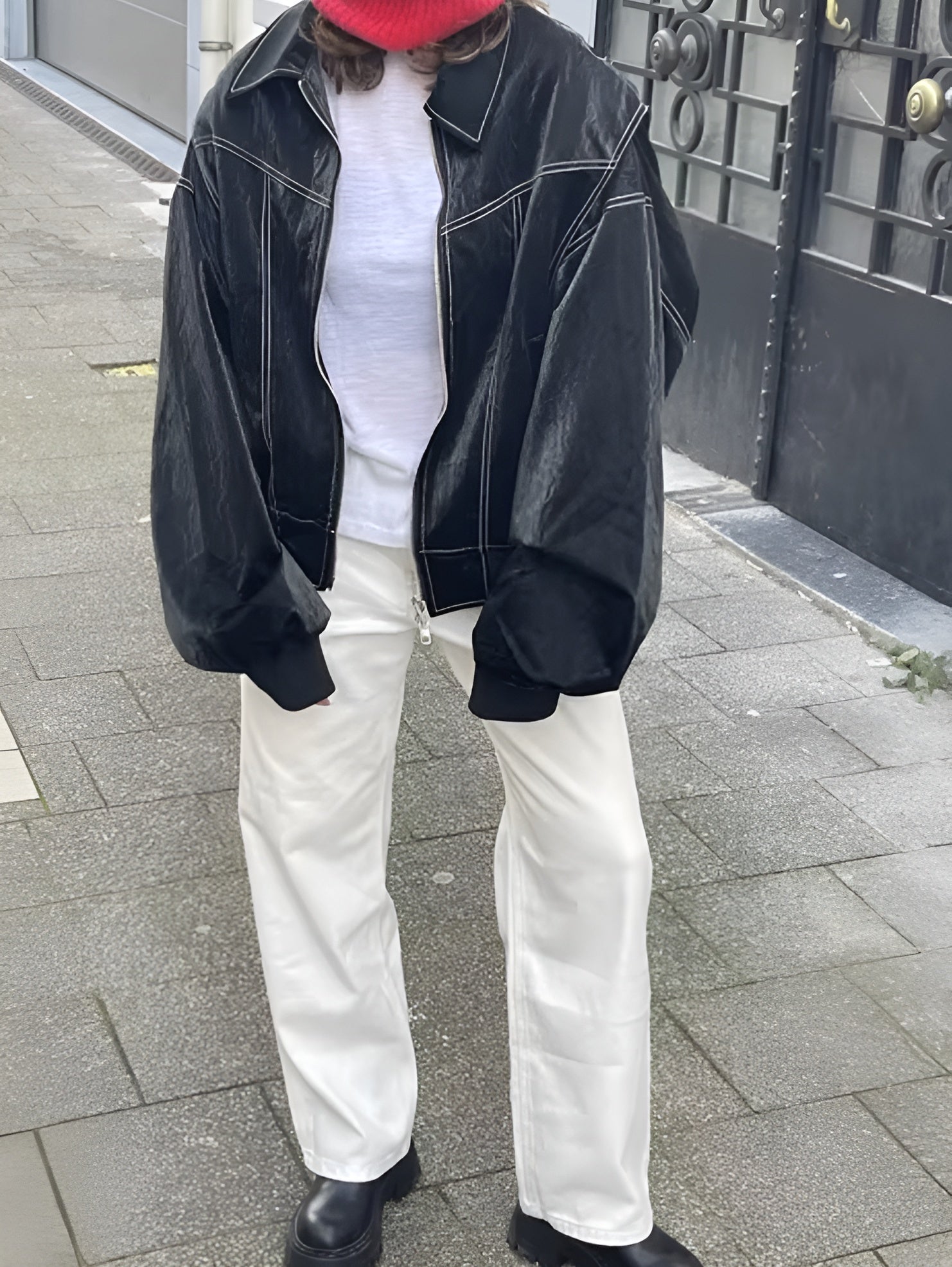 Lexi | Leather Bomber Jacket