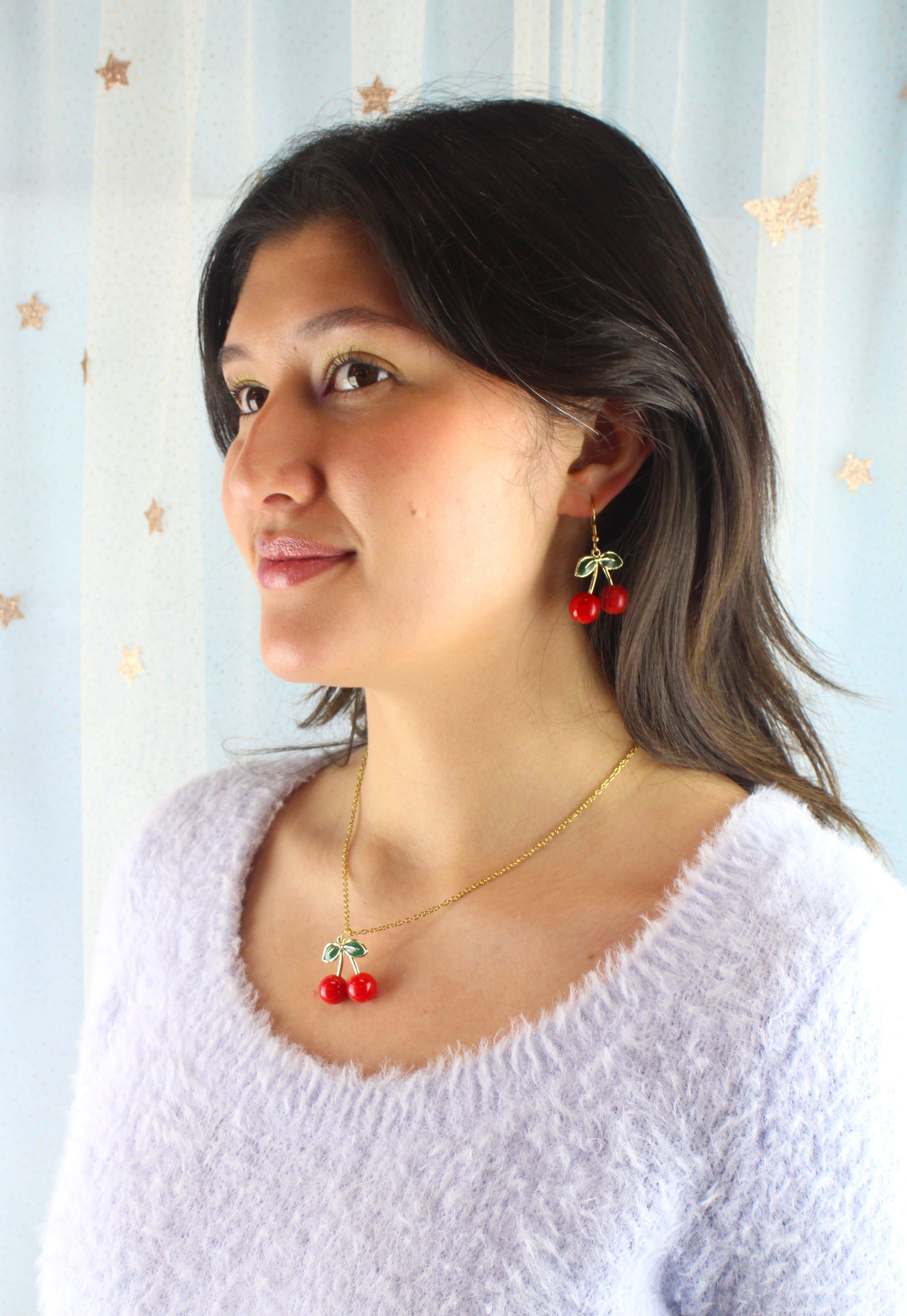 Cherry Bomb Necklace - 24K Gold