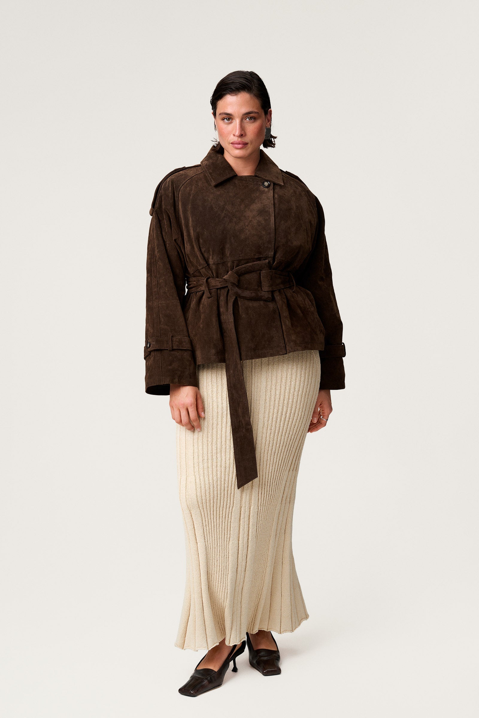Caza Cropped Trench Coat