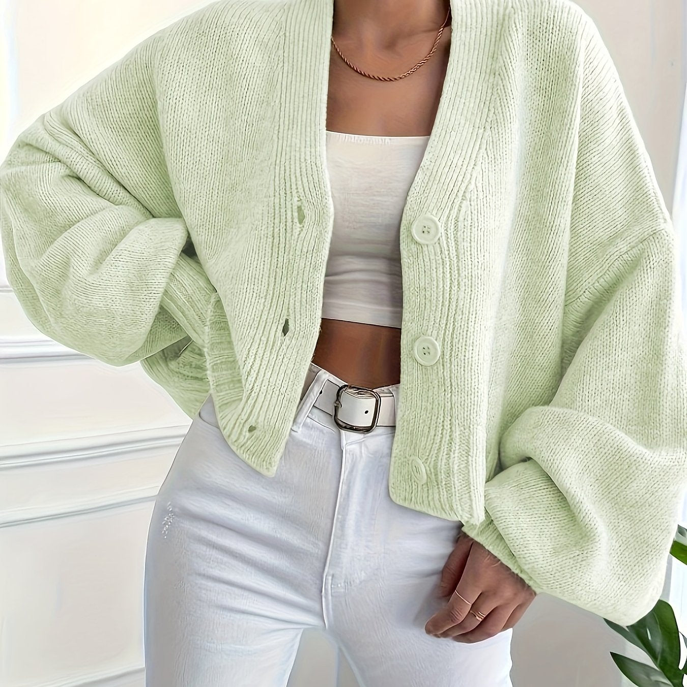 Cozy Knit Button Cardigan | Oversized Fit